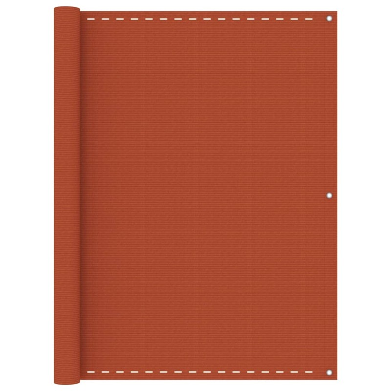 vidaXL Toldo para balcón HDPE naranja 120x400 cm