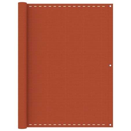 vidaXL Toldo para balcón HDPE naranja 120x400 cm