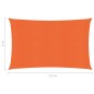 vidaXL Toldo de vela HDPE naranja 160 g/m² 2x4,5 m vidaXL Toldo de vela HDPE naranja 160 g/m² 2x4,5 m