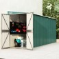 vidaXL Cobertizo jardín pared acero galvanizado verde 118x382x178 cm vidaXL Cobertizo jardín pared acero galvanizado verde 118x382x178 cm