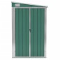 vidaXL Cobertizo jardín pared acero galvanizado verde 118x382x178 cm vidaXL Cobertizo jardín pared acero galvanizado verde 118x382x178 cm