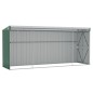 vidaXL Cobertizo jardín pared acero galvanizado verde 118x382x178 cm vidaXL Cobertizo jardín pared acero galvanizado verde 118x382x178 cm