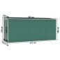 vidaXL Cobertizo jardín pared acero galvanizado verde 118x382x178 cm vidaXL Cobertizo jardín pared acero galvanizado verde 118x382x178 cm