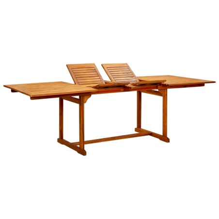 vidaXL Mesa de comedor jardín madera maciza acacia (160-240)x100x75 cm