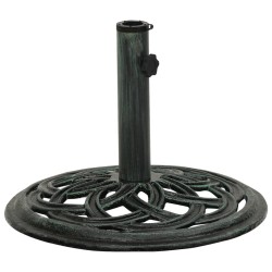 vidaXL Base de sombrilla de hierro fundido verde 44x44x31 cm 