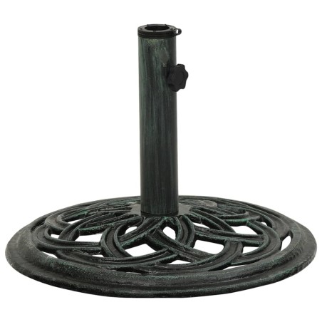 vidaXL Base de sombrilla de hierro fundido verde 44x44x31 cm 