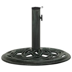vidaXL Base de sombrilla de hierro fundido verde 44x44x31 cm 