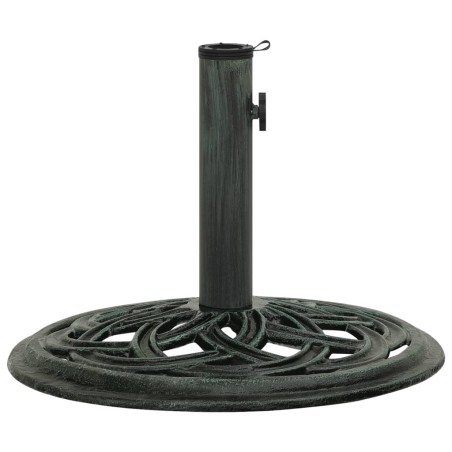vidaXL Base de sombrilla de hierro fundido verde 44x44x31 cm 