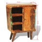 vidaXL Aparador de madera reciclada con 1 puerta estilo vintage vidaXL Aparador de madera reciclada con 1 puerta estilo vintage