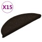 vidaXL Alfombrilla autoadhesiva de escalera 15 uds 56x17x3cm marrón vidaXL Alfombrilla autoadhesiva de escalera 15 uds 56x17x3cm marrón