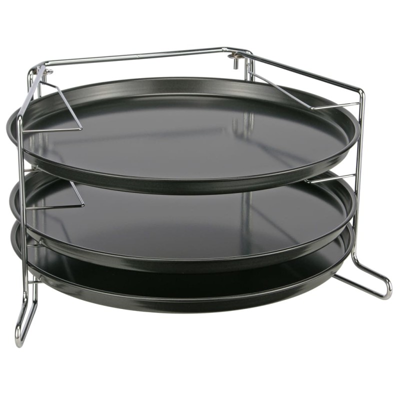 HI Juego para hornear pizza de 4 piezas negro HI Juego para hornear pizza de 4 piezas negro
