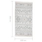 vidaXL Alfombra de algodón beige y azul 100x300 cm vidaXL Alfombra de algodón beige y azul 100x300 cm