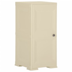 vidaXL Armario de plástico diseño madera blanco angora 40x43x85,5 cm