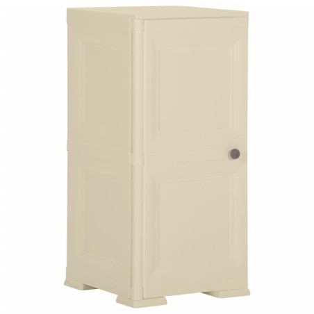 vidaXL Armario de plástico diseño madera blanco angora 40x43x85,5 cm