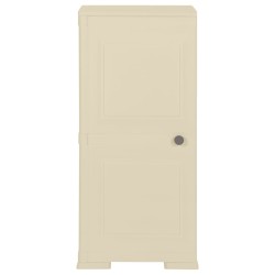vidaXL Armario de plástico diseño madera blanco angora 40x43x85,5 cm