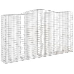 vidaXL Cesta gaviones forma arco hierro galvanizado 400x50x220/240 cm