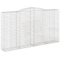 vidaXL Cesta gaviones forma arco hierro galvanizado 400x50x220/240 cm