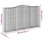vidaXL Cesta gaviones forma arco hierro galvanizado 400x50x220/240 cm