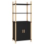 vidaXL Aparador alto madera contrachapada negro 60x40x141 cm vidaXL Aparador alto madera contrachapada negro 60x40x141 cm