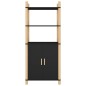 vidaXL Aparador alto madera contrachapada negro 60x40x141 cm vidaXL Aparador alto madera contrachapada negro 60x40x141 cm