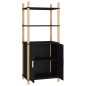 vidaXL Aparador alto madera contrachapada negro 60x40x141 cm vidaXL Aparador alto madera contrachapada negro 60x40x141 cm