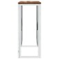 vidaXL Mesa consola acero inoxidable madera maciza reciclada plateada