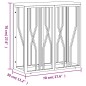 vidaXL Mesa consola acero inoxidable madera maciza reciclada plateada