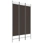 vidaXL Biombo divisor de 3 paneles de tela marrón 120x200 cm vidaXL Biombo divisor de 3 paneles de tela marrón 120x200 cm