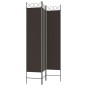 vidaXL Biombo divisor de 3 paneles de tela marrón 120x200 cm vidaXL Biombo divisor de 3 paneles de tela marrón 120x200 cm