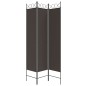 vidaXL Biombo divisor de 3 paneles de tela marrón 120x200 cm vidaXL Biombo divisor de 3 paneles de tela marrón 120x200 cm