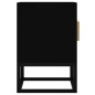 vidaXL Mueble de TV hierro y madera contrachapada negro 105x30x45 cm