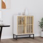 vidaXL Aparador de madera contrachapada blanco 60x30x75 cm vidaXL Aparador de madera contrachapada blanco 60x30x75 cm