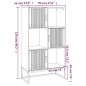 vidaXL Aparador alto madera contrachapada negro 70x35x125 cm