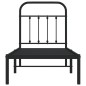 vidaXL Estructura de cama con cabecero metal negro 75x190 cm