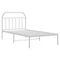 vidaXL Estructura de cama de metal con cabecero blanco 107x203 cm