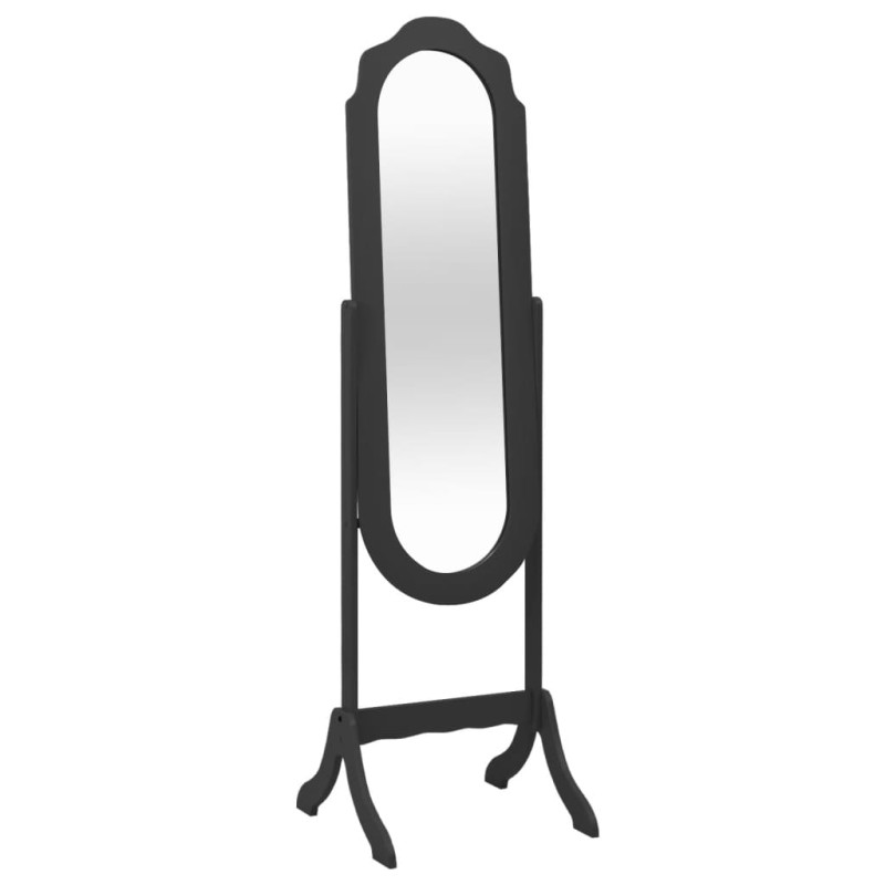 vidaXL Espejo de pie madera contrachapada negro 45,5x47,5x160 cm vidaXL Espejo de pie madera contrachapada negro 45,5x47,5x160 cm