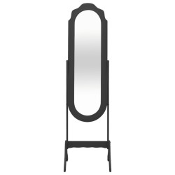 vidaXL Espejo de pie madera contrachapada negro 45,5x47,5x160 cm