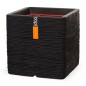 Capi Maceta cuadrada Nature Rib negro 50x50 cm Capi Maceta cuadrada Nature Rib negro 50x50 cm