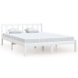 vidaXL Estructura de cama madera maciza pino blanco 120x190 cm vidaXL Estructura de cama madera maciza pino blanco 120x190 cm