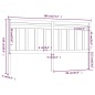 vidaXL Cabecero de cama madera maciza de pino gris 186x4x100 cm