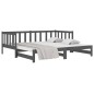 vidaXL Sofá cama extraíble madera maciza de pino gris 2x(80x200) cm vidaXL Sofá cama extraíble madera maciza de pino gris 2x(80x200) cm