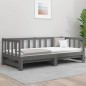 vidaXL Sofá cama extraíble madera maciza de pino gris 2x(80x200) cm vidaXL Sofá cama extraíble madera maciza de pino gris 2x(80x200) cm