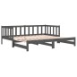 vidaXL Sofá cama extraíble madera maciza de pino gris 2x(80x200) cm vidaXL Sofá cama extraíble madera maciza de pino gris 2x(80x200) cm