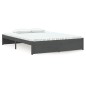 vidaXL Estructura de cama de matrimonio madera maciza gris 135x190 cm vidaXL Estructura de cama de matrimonio madera maciza gris 135x190 cm