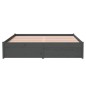 vidaXL Estructura de cama de matrimonio madera maciza gris 135x190 cm vidaXL Estructura de cama de matrimonio madera maciza gris 135x190 cm