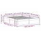 vidaXL Estructura de cama de matrimonio madera maciza gris 135x190 cm vidaXL Estructura de cama de matrimonio madera maciza gris 135x190 cm