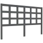 vidaXL Cabecero de cama madera maciza de pino gris 156x4x100 cm