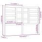 vidaXL Cabecero de cama madera maciza de pino gris 156x4x104 cm vidaXL Cabecero de cama madera maciza de pino gris 156x4x104 cm