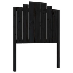 vidaXL Cabecero de cama madera maciza de pino negro 81x4x110 cm