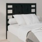 vidaXL Cabecero madera maciza de pino negro 106x4x100 cm vidaXL Cabecero madera maciza de pino negro 106x4x100 cm